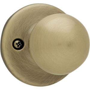 image:imageKwikset Polo Dummy Door Knob  Pull Only Polished Chrome 94880140Antique Brass